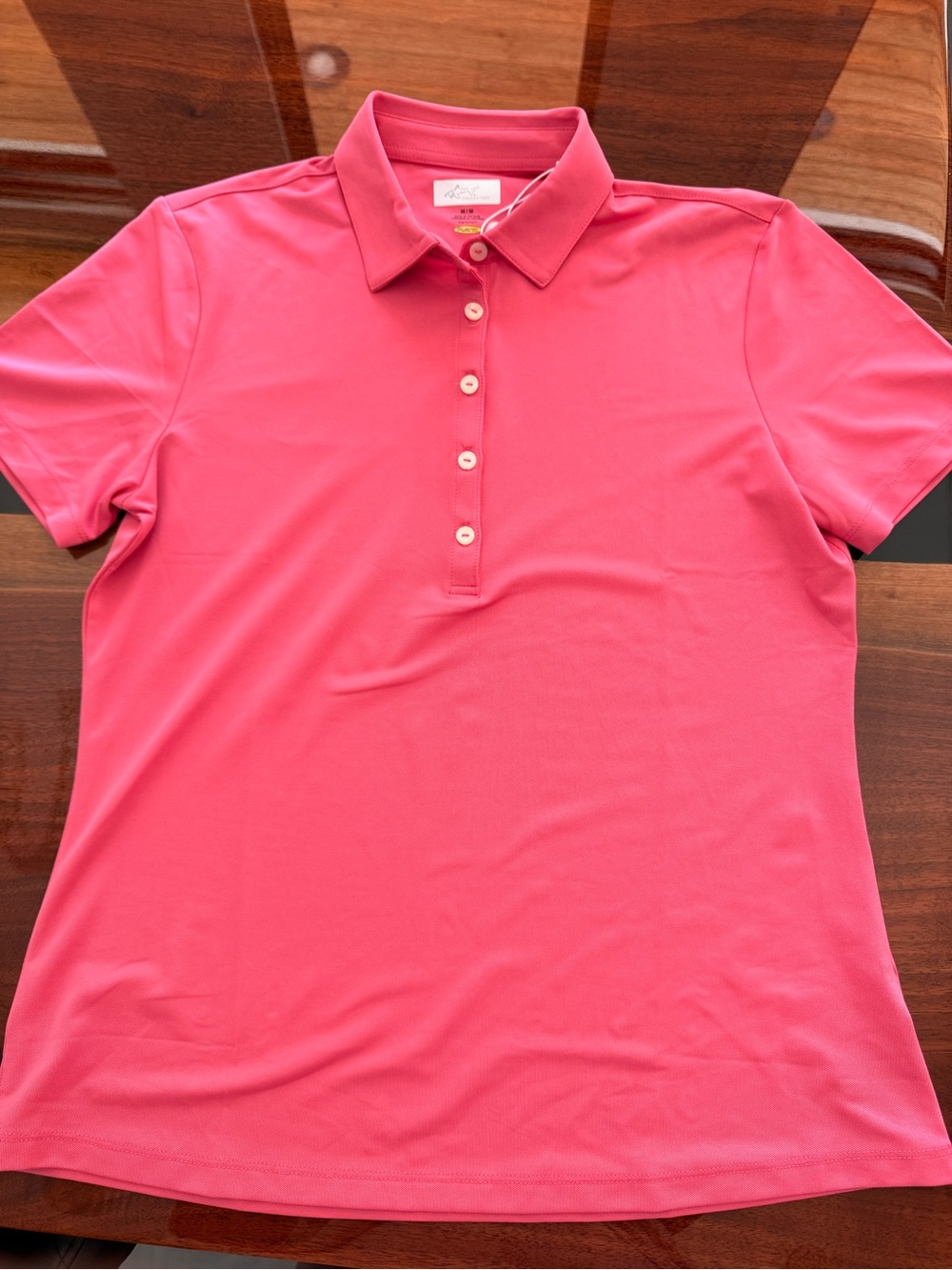 NWT Greg Norman Collection Women's Pink Short Sleeve Polo